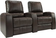 TheaterSeatStore - Magnolia 2-Seat Straight Leather Home Theater Seating - Brown