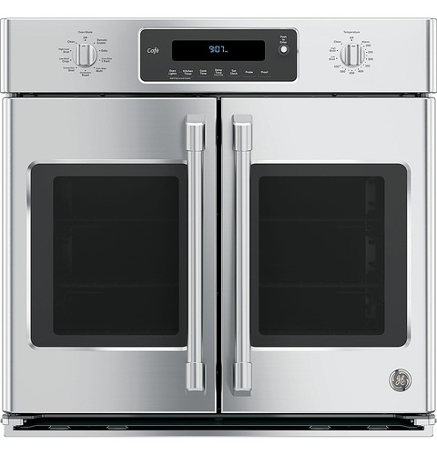 GE - Cafe Series 30" Built-In Single Electric Convection Wall Oven ...