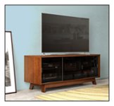 Salamander Designs - A/V Cabinet for Most Flat-Panel TVs up to 70" - Medium Walnut Wood