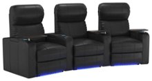 Octane Seating - Turbo XL700 3-Seat Curved Manual Recline Home Theater Seating - Black