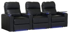 Octane Seating - Turbo XL700 3-Seat Straight Power Recline Home Theater Seating - Black