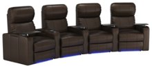 Octane Seating - Turbo XL700 4-Seat Curved Power Recline Home Theater Seating - Brown