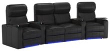 Octane Seating - Turbo XL700 4-Seat Curved Power Recline Home Theater Seating with Middle Loveseat - Black