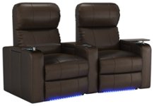 Octane Seating - Turbo XL700 2-Seat Curved Power Recline Home Theater Seating - Brown