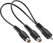 Insignia - Male-to-Female RCA Y-Adapter - Black