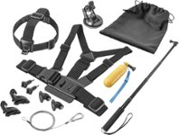 Dynex - Essentials Accessory Kit for GoPro Action Camera - Black