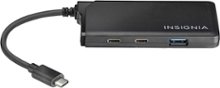 Insignia - 4-Port USB Type-C Hub - Black