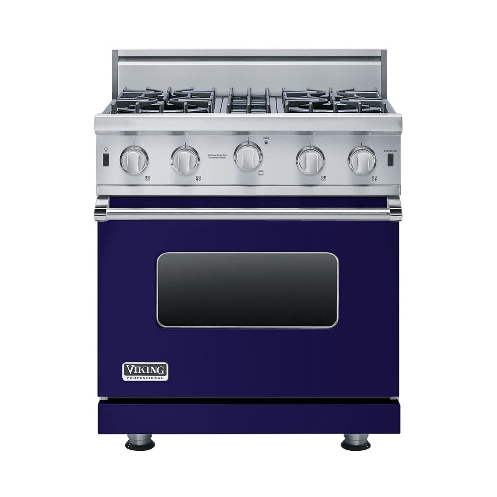 Viking 4.0 Cu. Ft. Freestanding Gas Convection Range Cobalt blue at