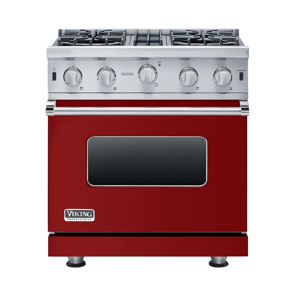 Viking 4.0 Cu. Ft. Freestanding Gas Convection Range Apple red at