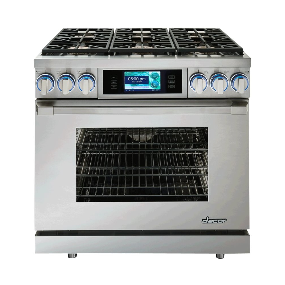 Dacor - 5.2 Cu. Ft. Self-Cleaning Freestanding Dual Fuel Convection Range - Stainless steel - Front_Zoom