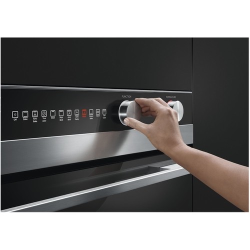Fisher & Paykel - 29.9" Built-In Single Electric Convection Wall Oven - Brushed stainless steel/black glass - Alt_View_Standard_12