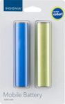 Insignia - 2600 mAh Portable Charger for Most USB-Enabled Devices (2-Pack) - Green/Royal Blue