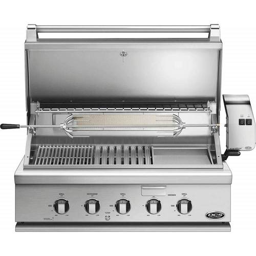 DCS - Traditional 36" Built-In Gas Grill - Brushed Stainless Steel - Angle_Standard