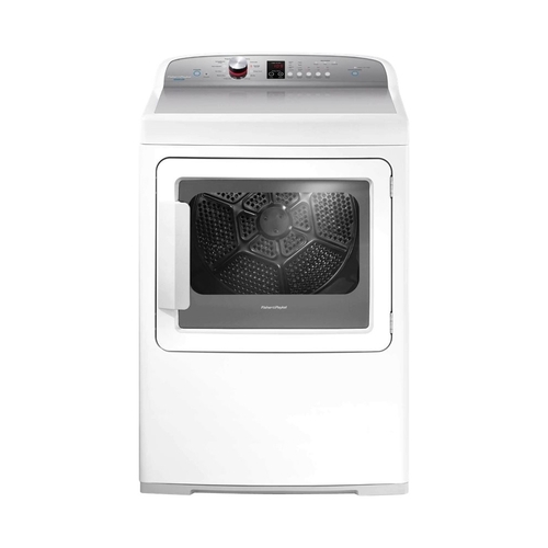 Fisher & Paykel - 7.0 Cu. Ft. 12-Cycle Electric Dryer - White - Front_Standard