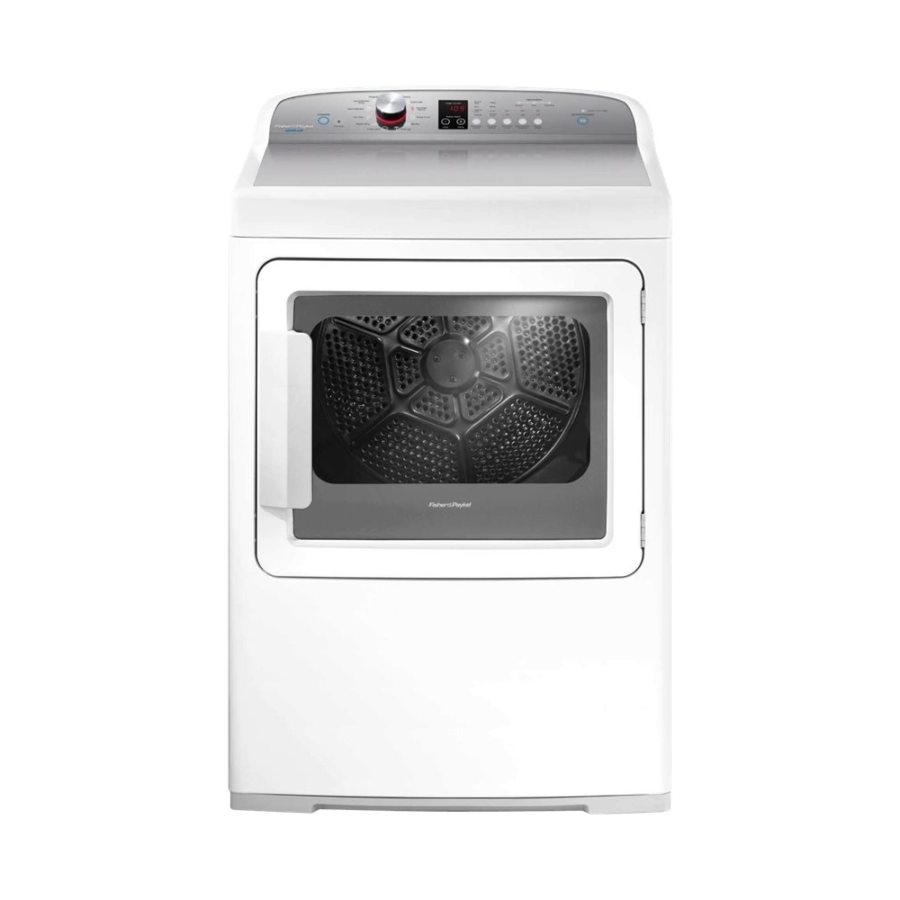 Fisher & Paykel - 7.0 Cu. Ft. 12-Cycle Electric Dryer - White - Front_Zoom