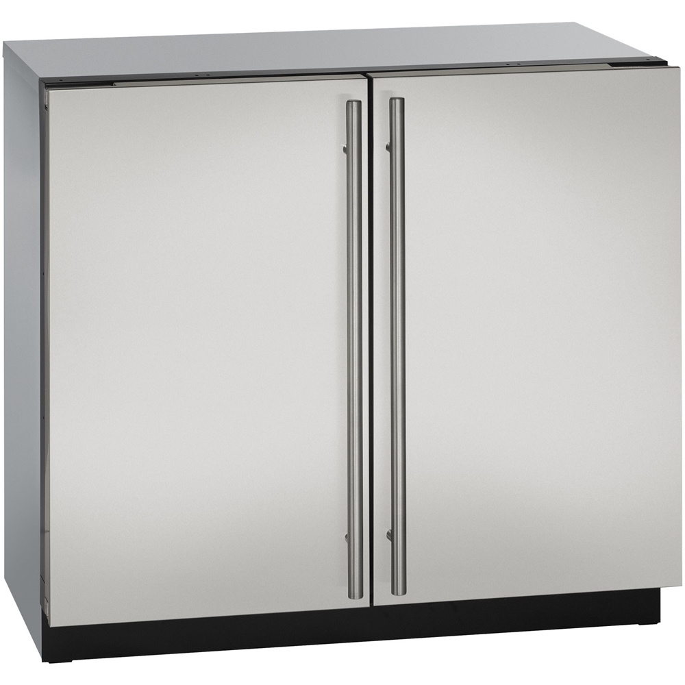 U-Line - Modular 3000 Series 6.9 Cu. Ft. Built-In Compact Refrigerator - Stainless steel - Angle_Standard