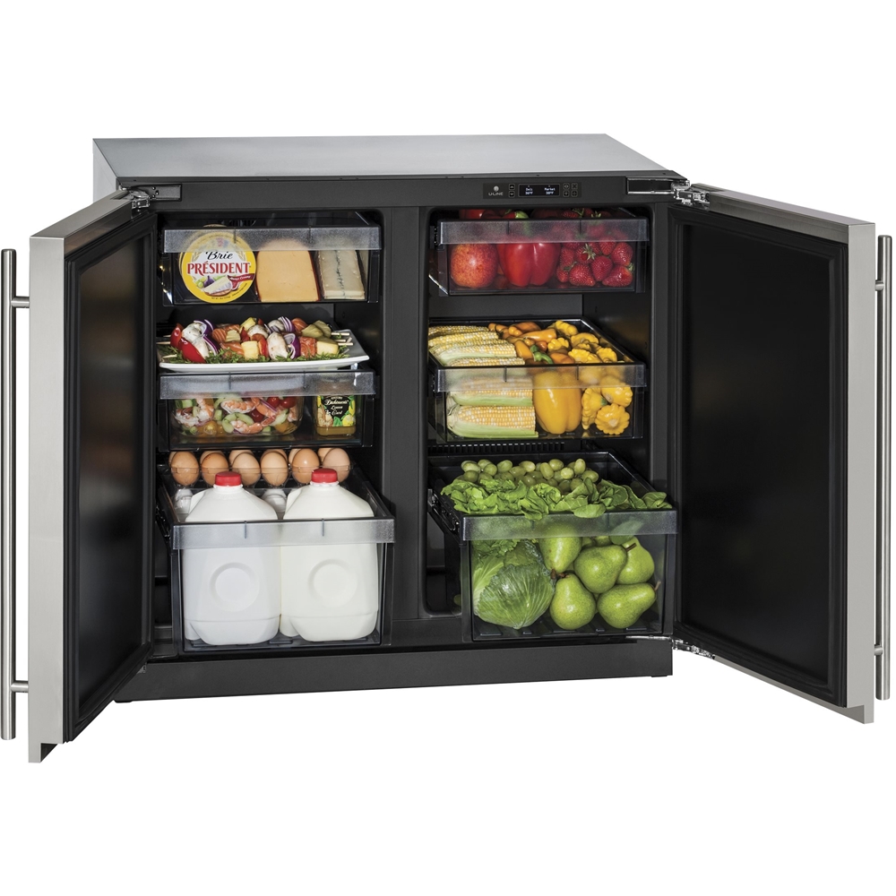 U-Line - Modular 3000 Series 6.9 Cu. Ft. Built-In Compact Refrigerator - Stainless steel - Alt_View_Standard_12