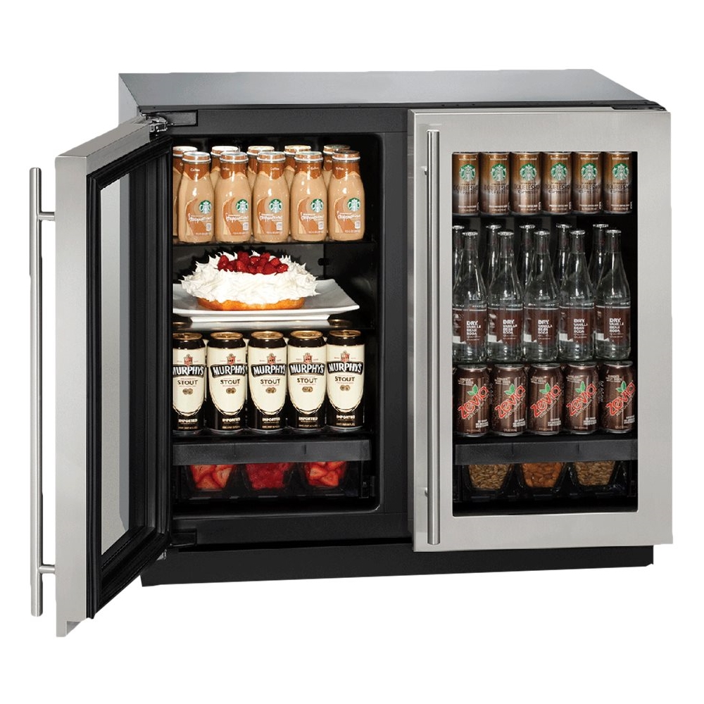 U-Line - Modular 3000 Series 6.9 Cu. Ft. Built-In Compact Refrigerator - Stainless steel - Angle_Zoom