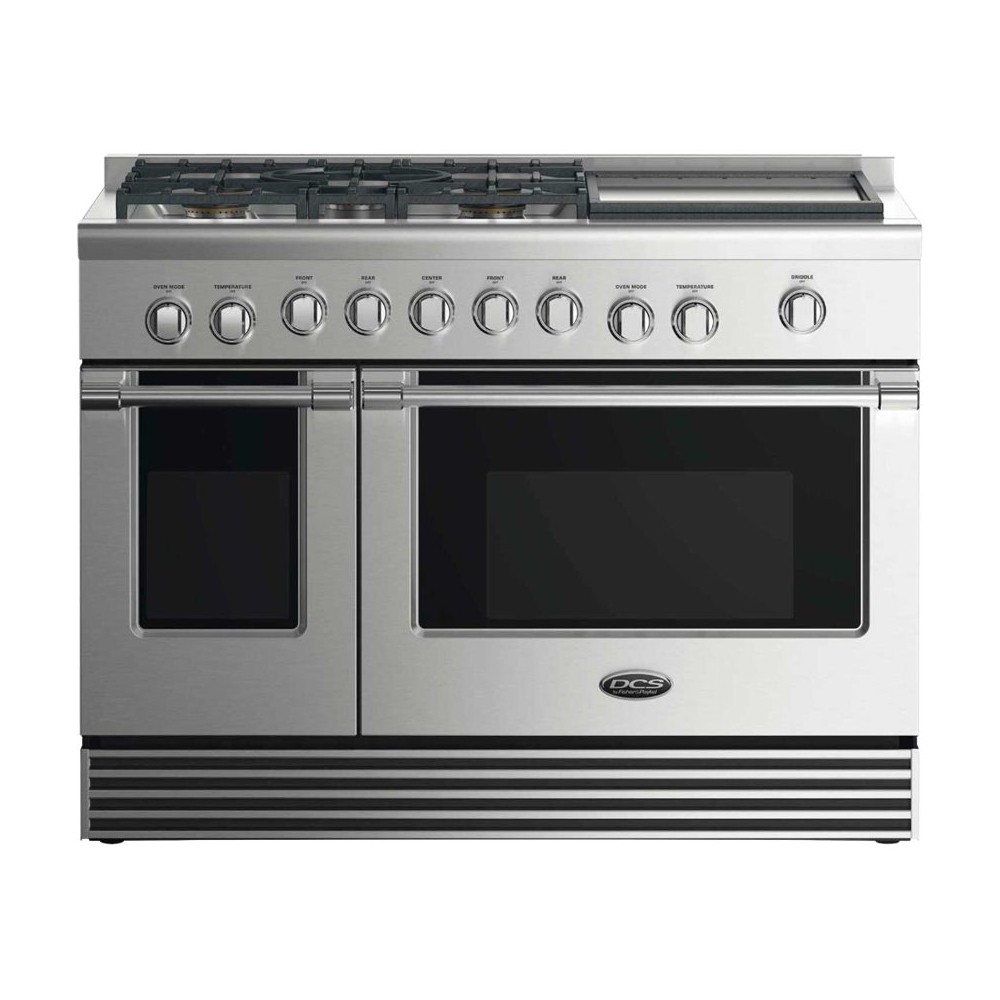 DCS - 7.7 Cu. Ft. Freestanding Double Oven Gas Convection Range - Stainless steel - Front_Zoom