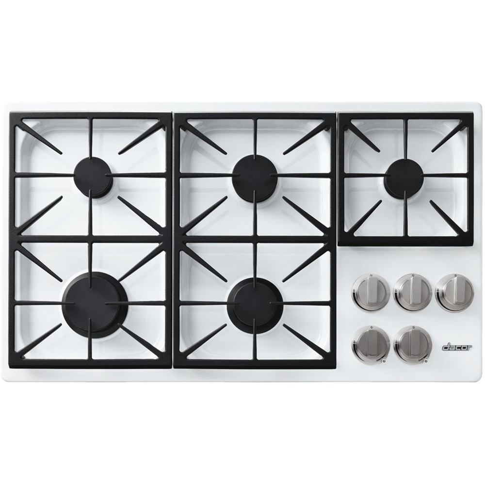 Dacor - Discovery 36" Gas Cooktop - White - Angle_Zoom