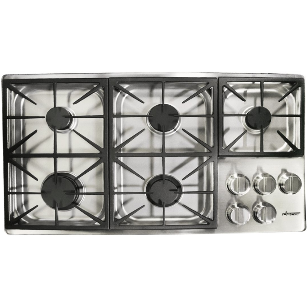 Dacor - Discovery 36" Gas Cooktop - Stainless steel - Angle_Standard