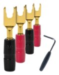 AudioQuest - Speaker Wire Terminations (4-Pack) - Red/Black