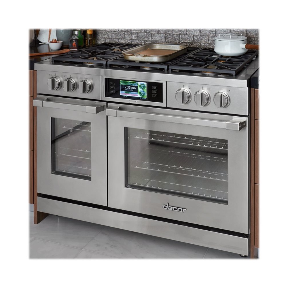 Dacor - Self-Cleaning Freestanding Double Oven Dual Fuel Convection Range - Stainless steel - Alt_View_Standard_11