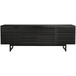BDI - Corridor TV Cabinet for Most Flat-Panel TVs Up to 85" - Black/Micro-etched black/Charcoal stained ash