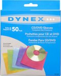 Dynex - 50-Pack Color CD/DVD Sleeves - Assorted