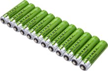 Dynex - Rechargeable AAA Batteries (12-Pack) - Green/Silver
