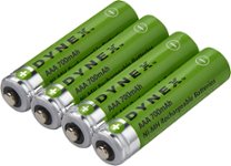 Dynex - Rechargeable AAA Batteries (4-Pack) - Green/Silver