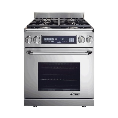 Dacor - 3.9 Cu. Ft. Self-Cleaning Freestanding Dual Fuel Convection Range - Stainless steel - Front_Standard