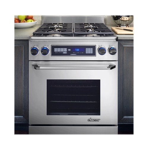 Dacor - 3.9 Cu. Ft. Self-Cleaning Freestanding Dual Fuel Convection Range - Stainless steel - Alt_View_Standard_11