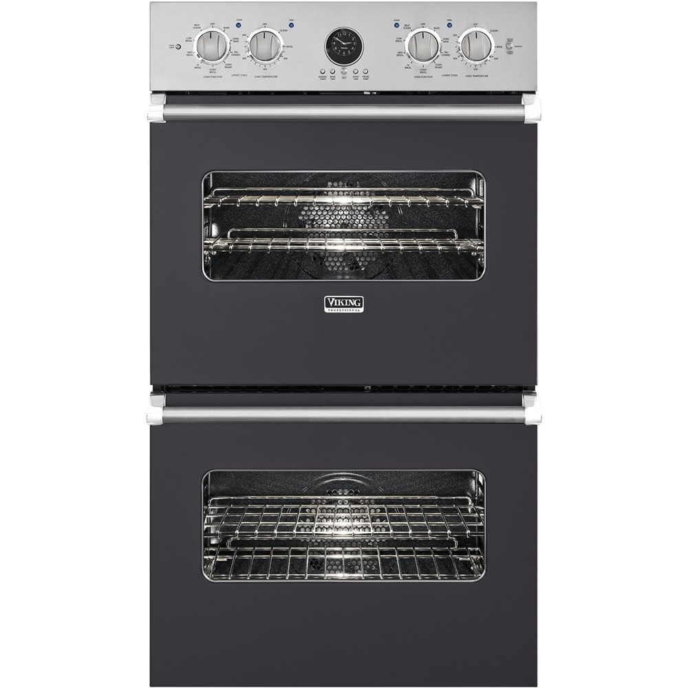 Viking - Professional 5 Series 26.5" Built-In Double Electric Convection Wall Oven - Graphite gray - Front_Zoom