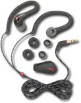 Rocketfish - Clip-On Ear Bud Headphones - Red, Black